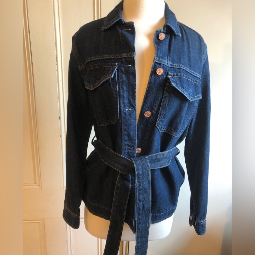 Gap belted denim jacket